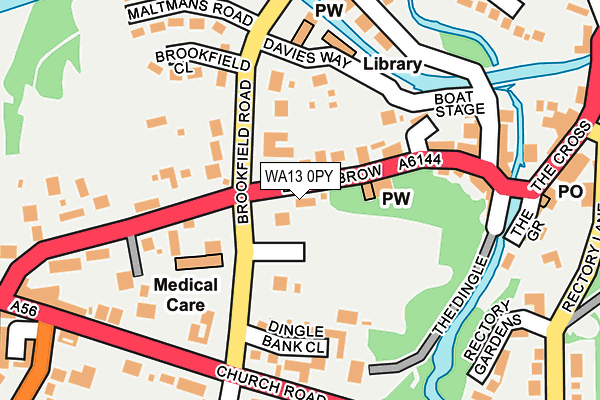 WA13 0PY map - OS OpenMap – Local (Ordnance Survey)