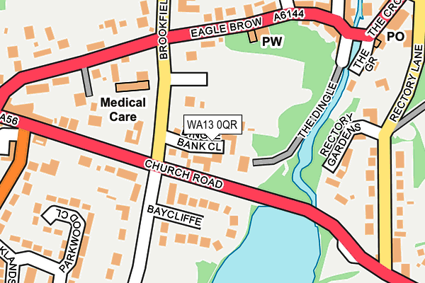 WA13 0QR map - OS OpenMap – Local (Ordnance Survey)