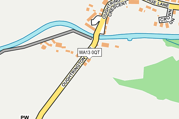 WA13 0QT map - OS OpenMap – Local (Ordnance Survey)