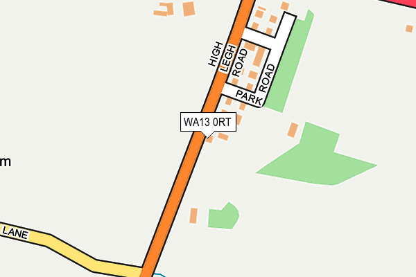 WA13 0RT map - OS OpenMap – Local (Ordnance Survey)