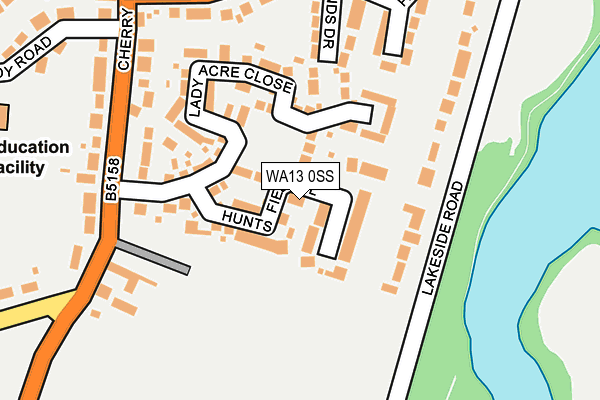 WA13 0SS map - OS OpenMap – Local (Ordnance Survey)