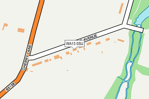 WA13 0SU map - OS OpenMap – Local (Ordnance Survey)