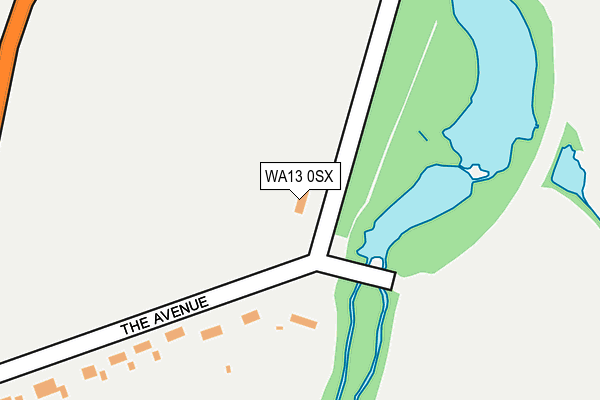 WA13 0SX map - OS OpenMap – Local (Ordnance Survey)