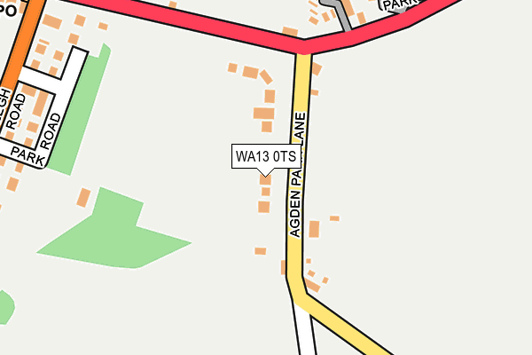 WA13 0TS map - OS OpenMap – Local (Ordnance Survey)