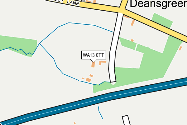 WA13 0TT map - OS OpenMap – Local (Ordnance Survey)