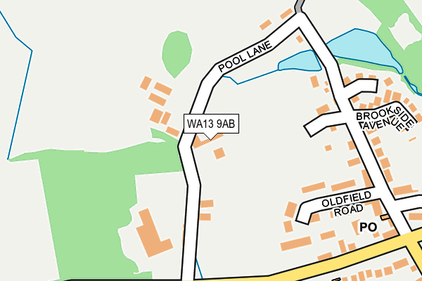 WA13 9AB map - OS OpenMap – Local (Ordnance Survey)