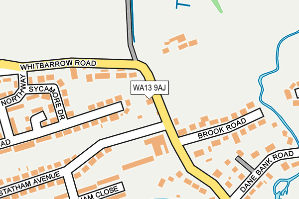 WA13 9AJ map - OS OpenMap – Local (Ordnance Survey)
