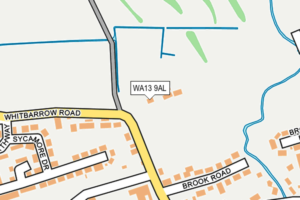 WA13 9AL map - OS OpenMap – Local (Ordnance Survey)
