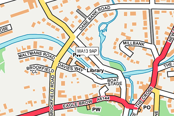 WA13 9AP map - OS OpenMap – Local (Ordnance Survey)