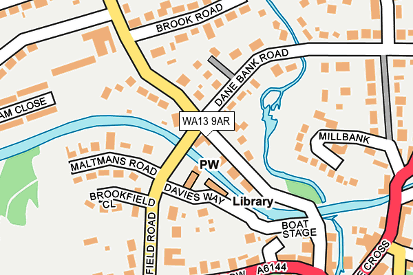 WA13 9AR map - OS OpenMap – Local (Ordnance Survey)