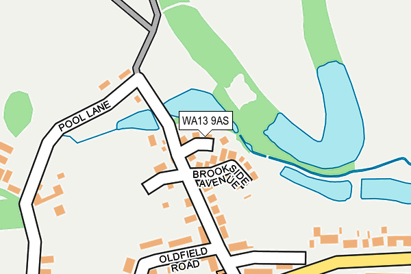 WA13 9AS map - OS OpenMap – Local (Ordnance Survey)