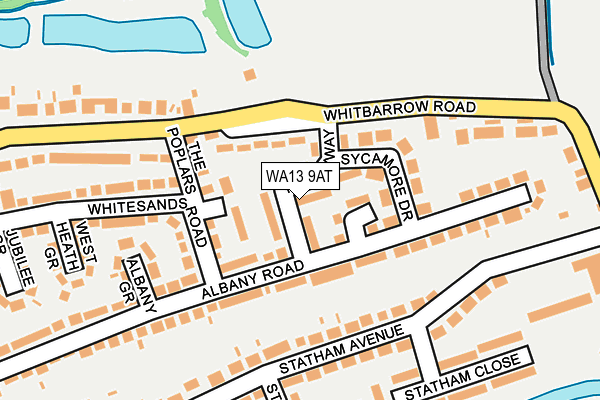 WA13 9AT map - OS OpenMap – Local (Ordnance Survey)