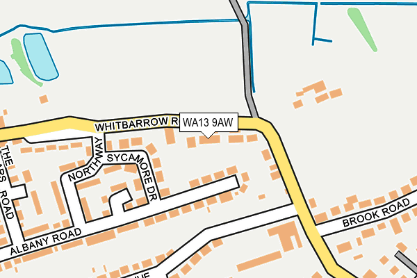 WA13 9AW map - OS OpenMap – Local (Ordnance Survey)