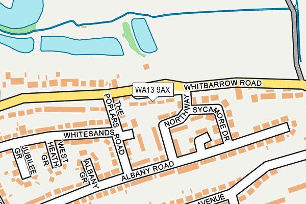 WA13 9AX map - OS OpenMap – Local (Ordnance Survey)
