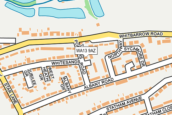 WA13 9AZ map - OS OpenMap – Local (Ordnance Survey)