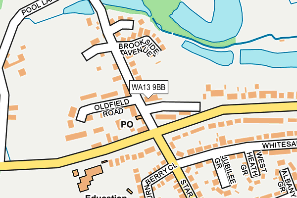 WA13 9BB map - OS OpenMap – Local (Ordnance Survey)