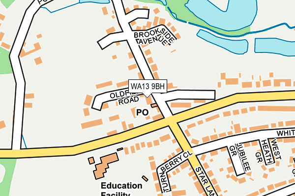 WA13 9BH map - OS OpenMap – Local (Ordnance Survey)