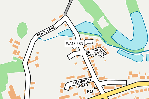 WA13 9BN map - OS OpenMap – Local (Ordnance Survey)