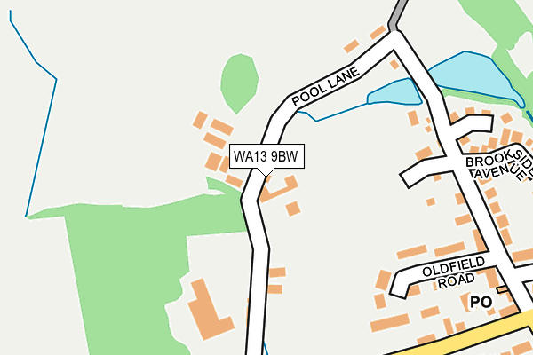 WA13 9BW map - OS OpenMap – Local (Ordnance Survey)