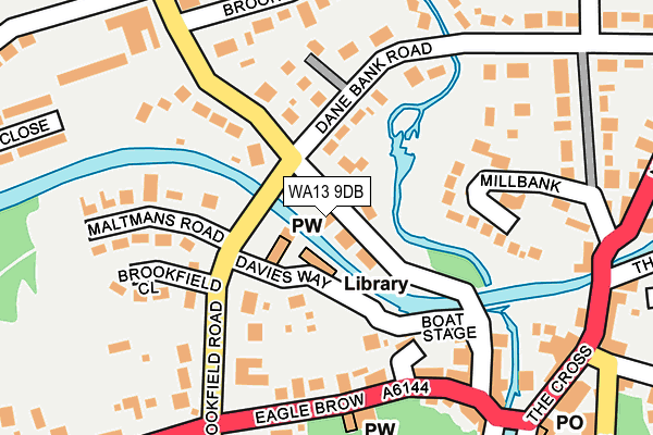 WA13 9DB map - OS OpenMap – Local (Ordnance Survey)