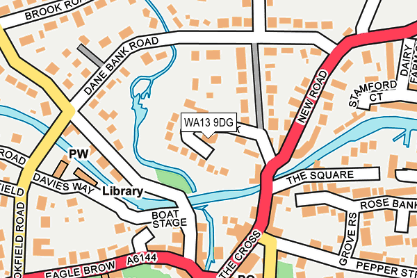 WA13 9DG map - OS OpenMap – Local (Ordnance Survey)