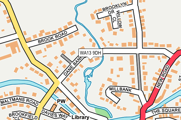 WA13 9DH map - OS OpenMap – Local (Ordnance Survey)