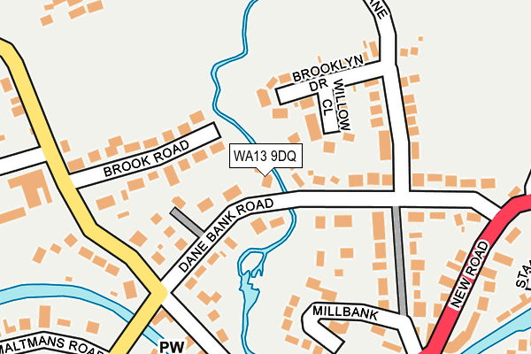 WA13 9DQ map - OS OpenMap – Local (Ordnance Survey)