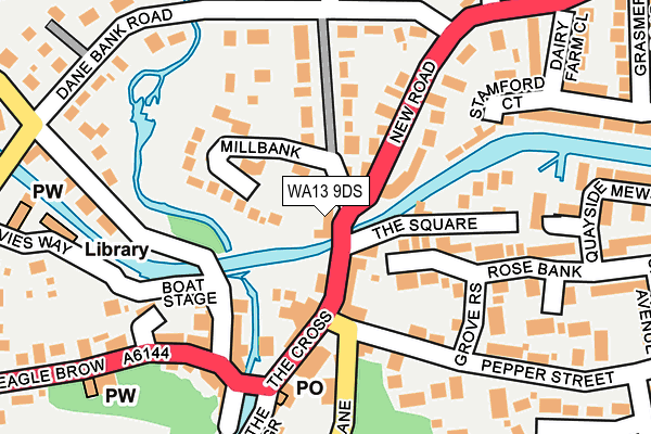 WA13 9DS map - OS OpenMap – Local (Ordnance Survey)