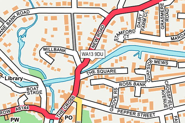 WA13 9DU map - OS OpenMap – Local (Ordnance Survey)