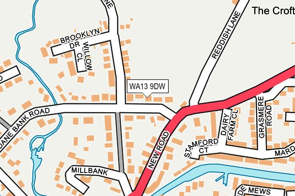 WA13 9DW map - OS OpenMap – Local (Ordnance Survey)