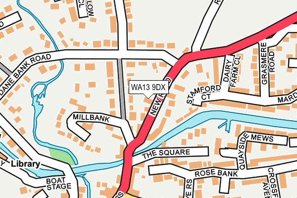 WA13 9DX map - OS OpenMap – Local (Ordnance Survey)