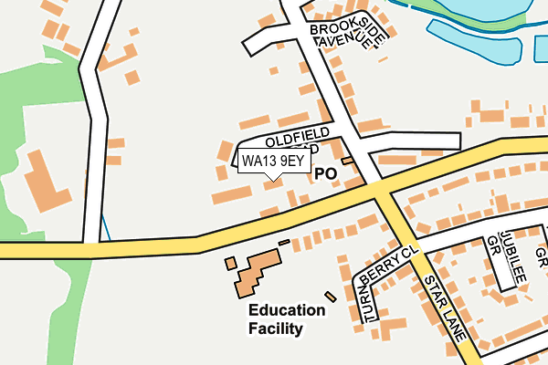 WA13 9EY map - OS OpenMap – Local (Ordnance Survey)