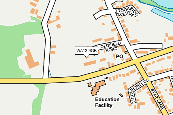 WA13 9GB map - OS OpenMap – Local (Ordnance Survey)