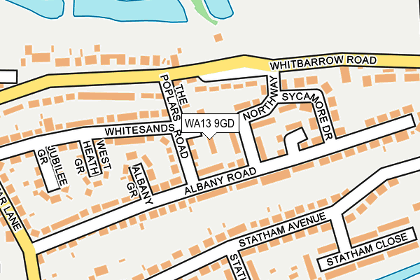 WA13 9GD map - OS OpenMap – Local (Ordnance Survey)