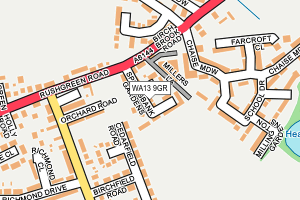 WA13 9GR map - OS OpenMap – Local (Ordnance Survey)
