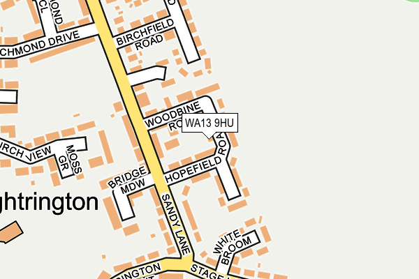 WA13 9HU map - OS OpenMap – Local (Ordnance Survey)