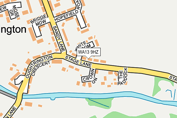 WA13 9HZ map - OS OpenMap – Local (Ordnance Survey)
