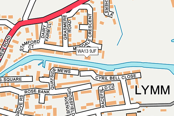 WA13 9JF map - OS OpenMap – Local (Ordnance Survey)