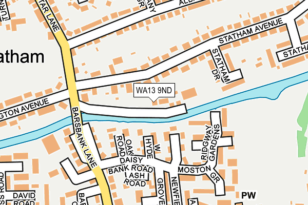 WA13 9ND map - OS OpenMap – Local (Ordnance Survey)