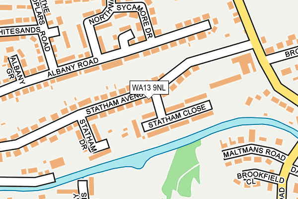 WA13 9NL map - OS OpenMap – Local (Ordnance Survey)