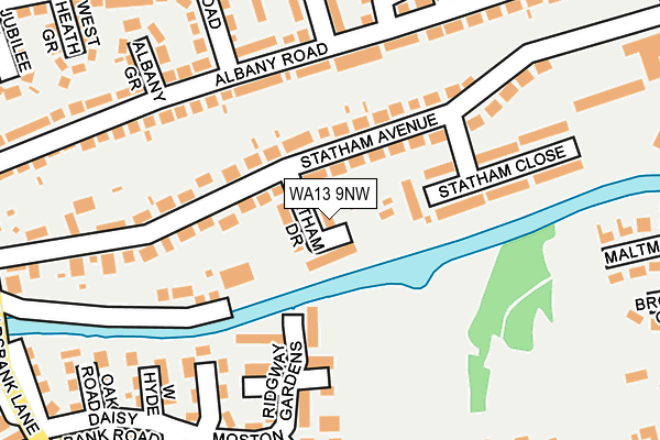 WA13 9NW map - OS OpenMap – Local (Ordnance Survey)