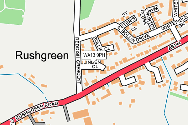WA13 9PH map - OS OpenMap – Local (Ordnance Survey)
