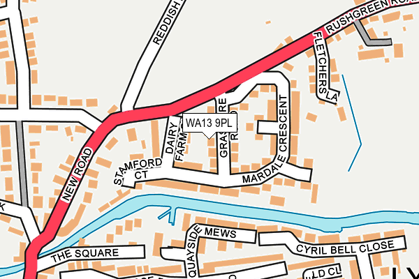 WA13 9PL map - OS OpenMap – Local (Ordnance Survey)