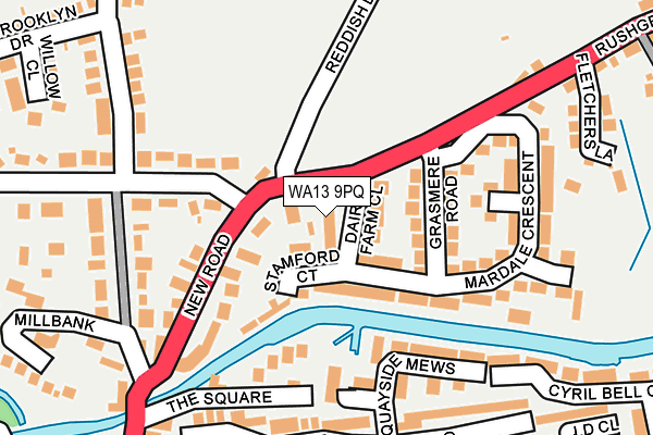 WA13 9PQ map - OS OpenMap – Local (Ordnance Survey)