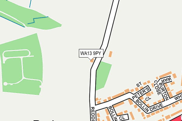 WA13 9PY map - OS OpenMap – Local (Ordnance Survey)