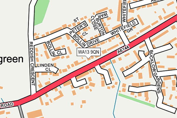 WA13 9QN map - OS OpenMap – Local (Ordnance Survey)