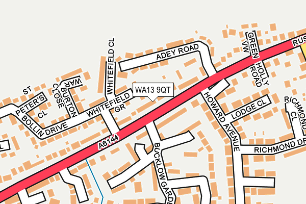 WA13 9QT map - OS OpenMap – Local (Ordnance Survey)
