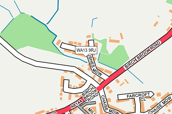 WA13 9RJ map - OS OpenMap – Local (Ordnance Survey)