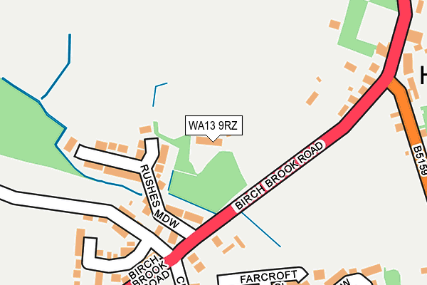 WA13 9RZ map - OS OpenMap – Local (Ordnance Survey)