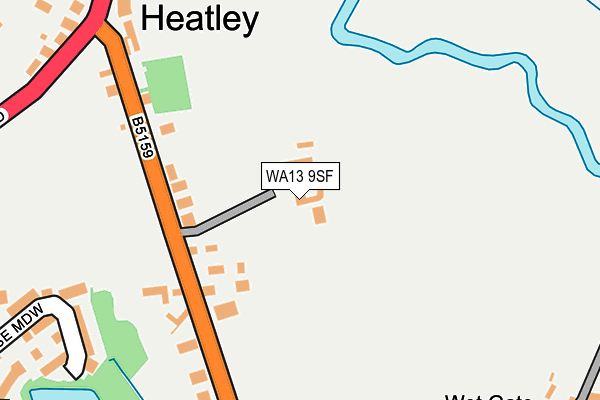 WA13 9SF map - OS OpenMap – Local (Ordnance Survey)